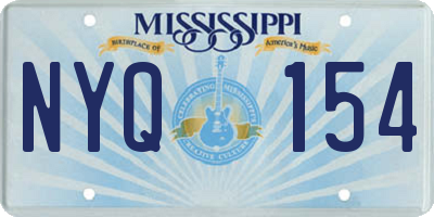 MS license plate NYQ154