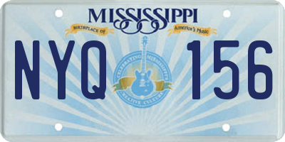 MS license plate NYQ156
