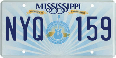 MS license plate NYQ159