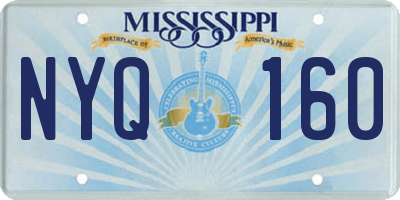MS license plate NYQ160