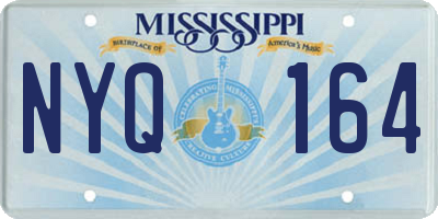 MS license plate NYQ164