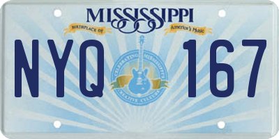 MS license plate NYQ167