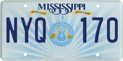 MS license plate NYQ170