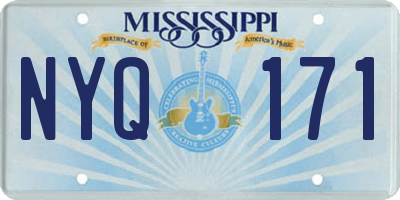 MS license plate NYQ171