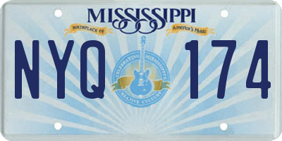 MS license plate NYQ174