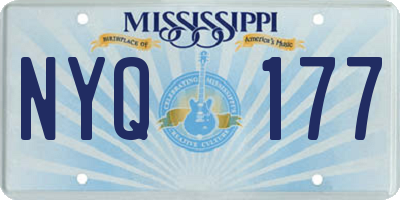 MS license plate NYQ177