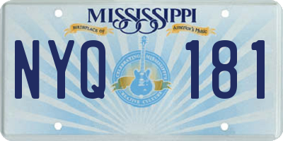 MS license plate NYQ181