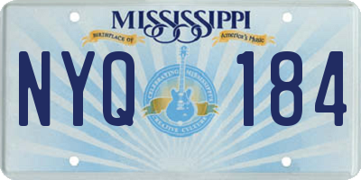 MS license plate NYQ184