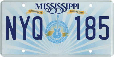 MS license plate NYQ185