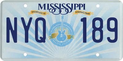 MS license plate NYQ189