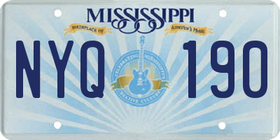 MS license plate NYQ190