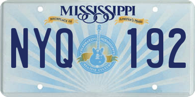 MS license plate NYQ192