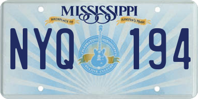 MS license plate NYQ194
