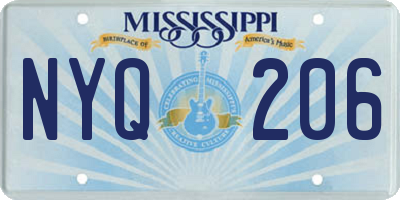 MS license plate NYQ206