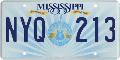 MS license plate NYQ213