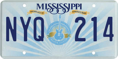 MS license plate NYQ214