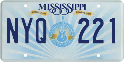 MS license plate NYQ221