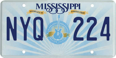 MS license plate NYQ224