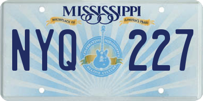 MS license plate NYQ227