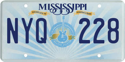 MS license plate NYQ228