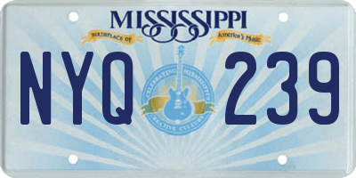 MS license plate NYQ239