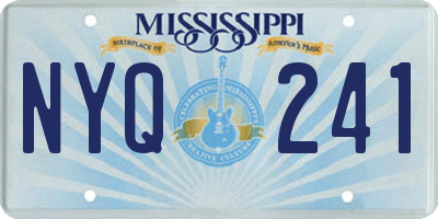 MS license plate NYQ241