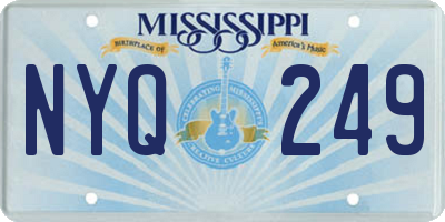 MS license plate NYQ249