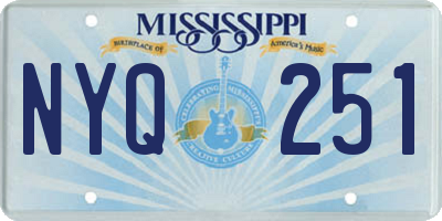 MS license plate NYQ251