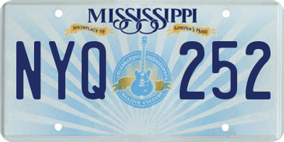 MS license plate NYQ252