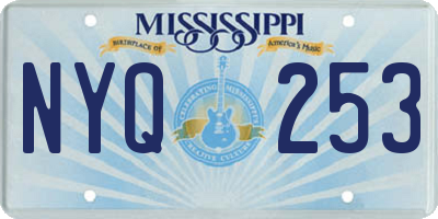 MS license plate NYQ253