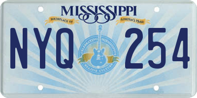 MS license plate NYQ254