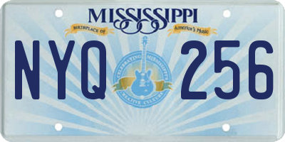 MS license plate NYQ256