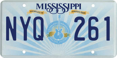 MS license plate NYQ261