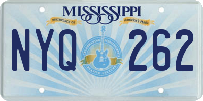 MS license plate NYQ262