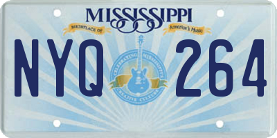 MS license plate NYQ264