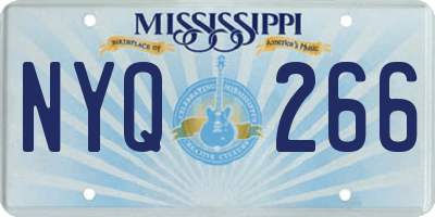MS license plate NYQ266