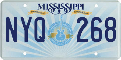 MS license plate NYQ268