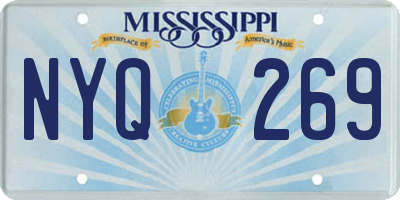 MS license plate NYQ269