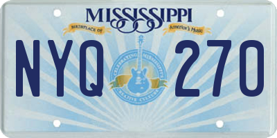 MS license plate NYQ270