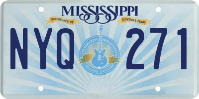 MS license plate NYQ271