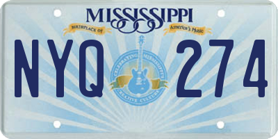 MS license plate NYQ274