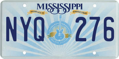 MS license plate NYQ276