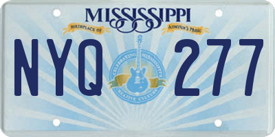MS license plate NYQ277