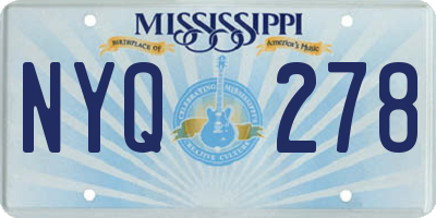MS license plate NYQ278
