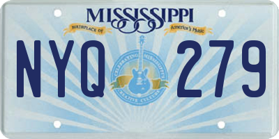 MS license plate NYQ279