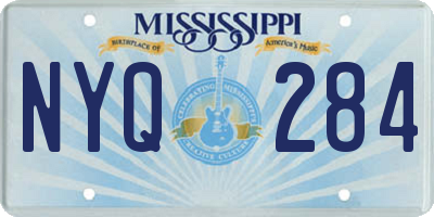 MS license plate NYQ284