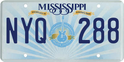 MS license plate NYQ288