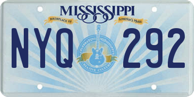 MS license plate NYQ292