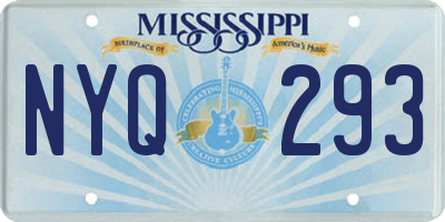 MS license plate NYQ293