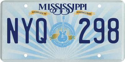 MS license plate NYQ298